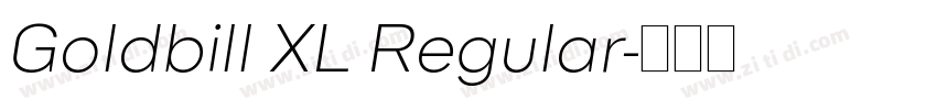 Goldbill XL Regular字体转换
